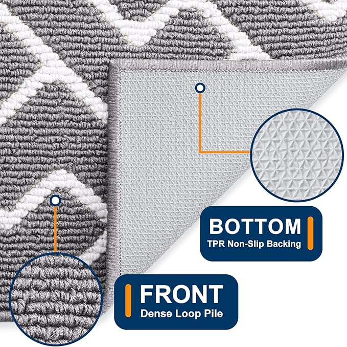OLANLY Front Door Mat, Non-Slip Rubber Backing, Dirt Resistant and Absorbent - Image 4