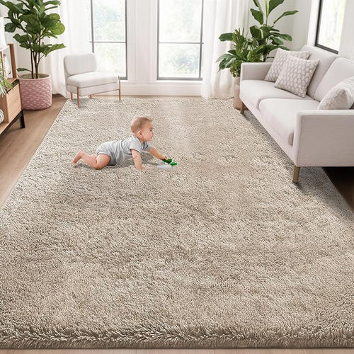 5x7 Area Rug for Living Room: Fluffy Shag Soft Washable Rugs Fuzzy Plush Indoor by VECARF