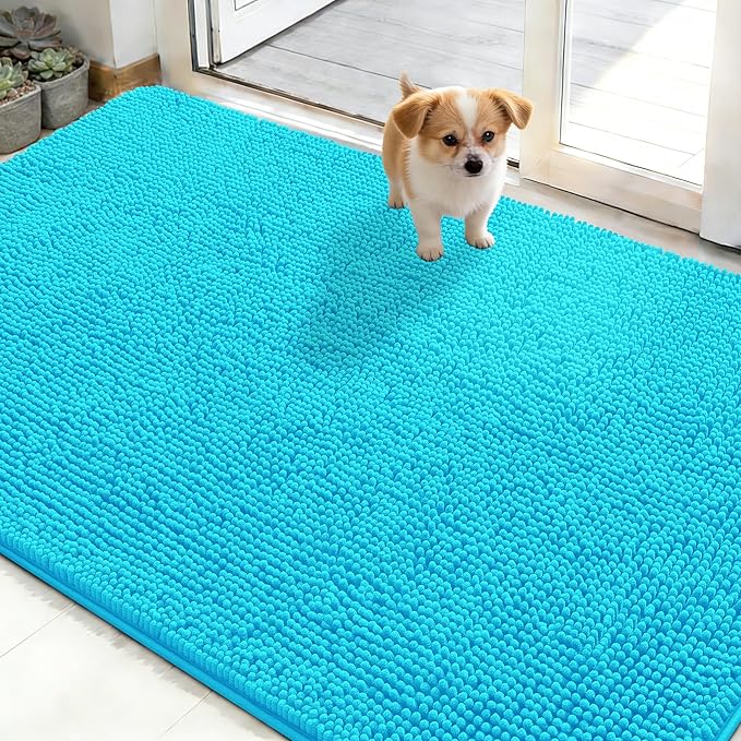 OLANLY Dog Door Mat for Muddy Paws 50x30, Absorbs Moisture and Dirt, Absorbent by OLANLY