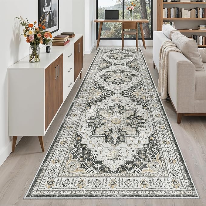 Madane Hallway Rug 3x10, Kitchen Rugs Washable Entryway Rug Vintage Kitchen - Image 3