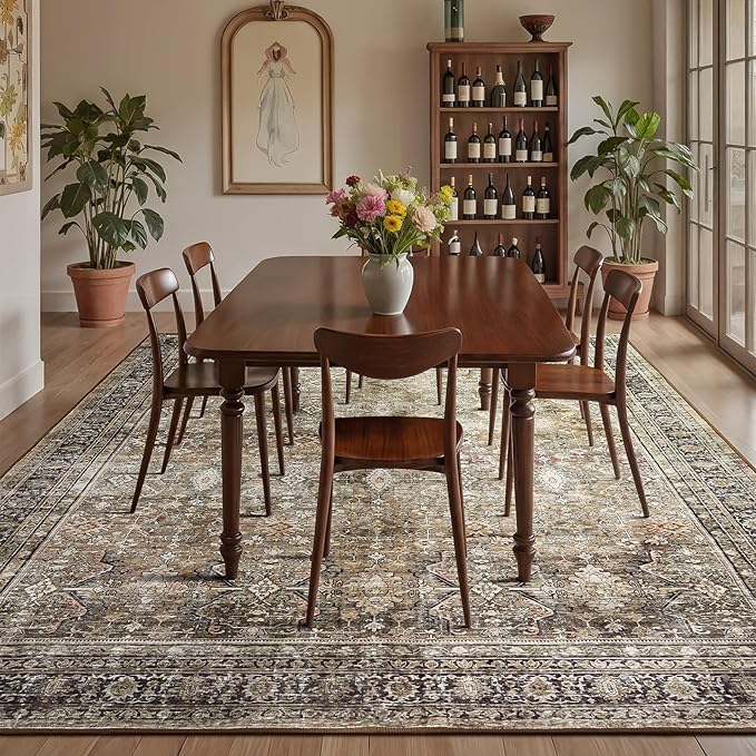 Lofus 9x12 Area Rug for Living Room, Soft Neutral Carpets for Bedroom Dining - Image 4