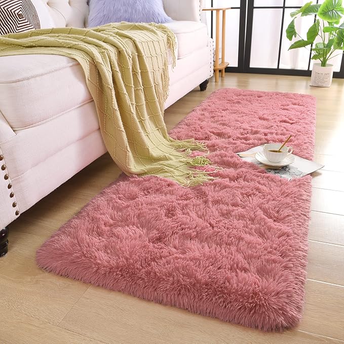 Chicrug Soft Runner Rug for Bedroom Living Room Plush Fluffy Rug 2x10 Feet - Image 3