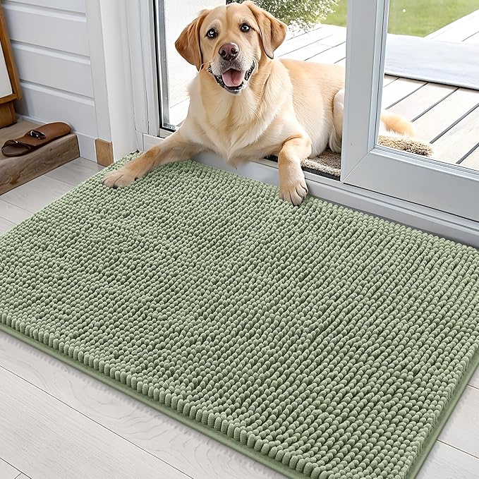 OLANLY Dog Door Mat for Muddy Paws 36x24, Absorbs Moisture and Dirt, Absorbent by OLANLY