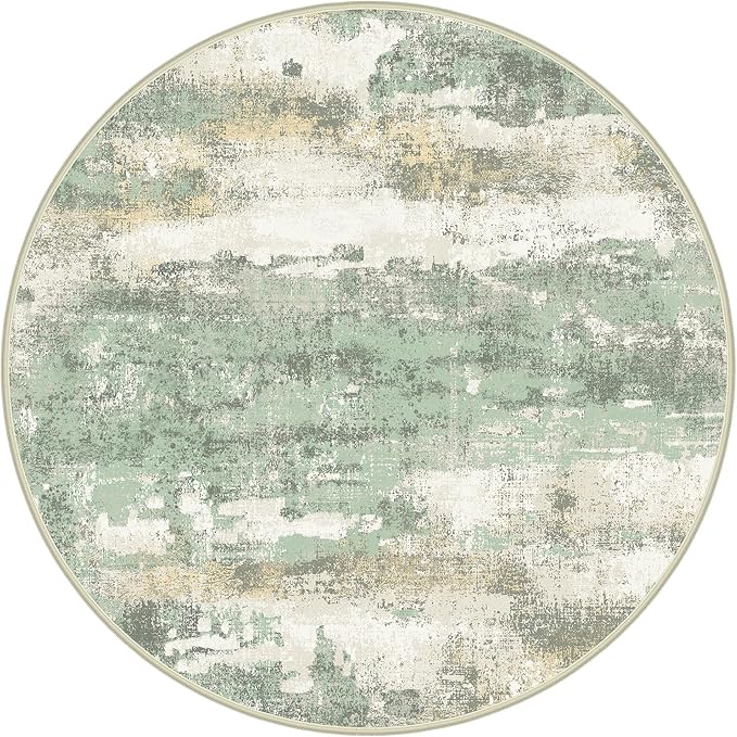 BEIMO Round Rugs 4FT for Living Room Bedroom, Modern Abstract Machine Washable - Image 4