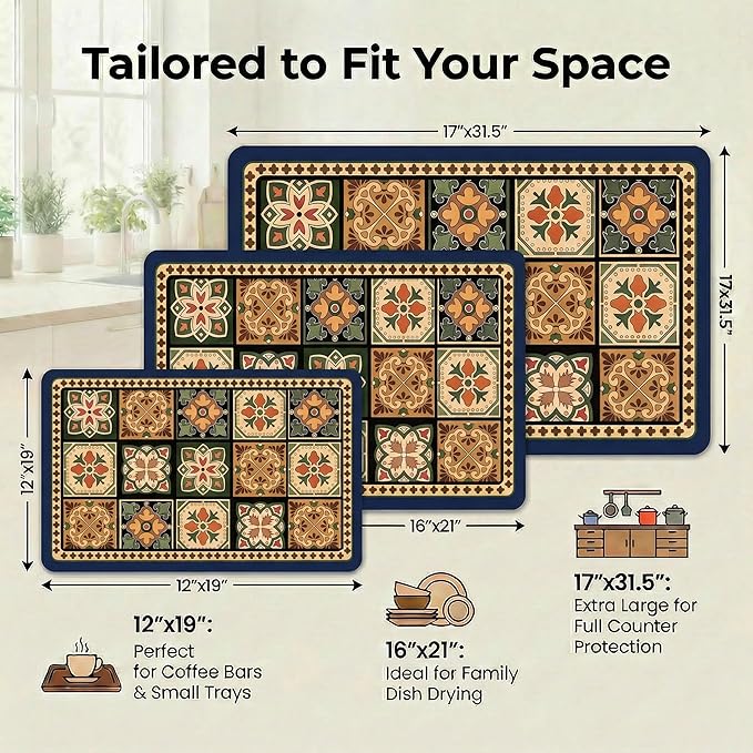 Boho Dish Drying Mat for Kitchen Counter - Image 7