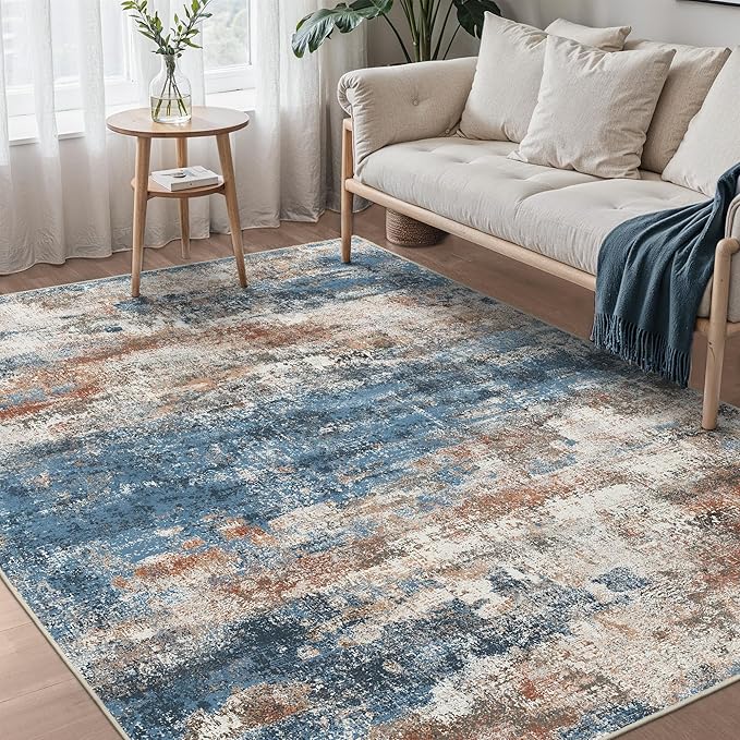 Area Rugs 6x9 for Living Room Bedroom, Modern Abstract Machine Washable Rug by BEIMO