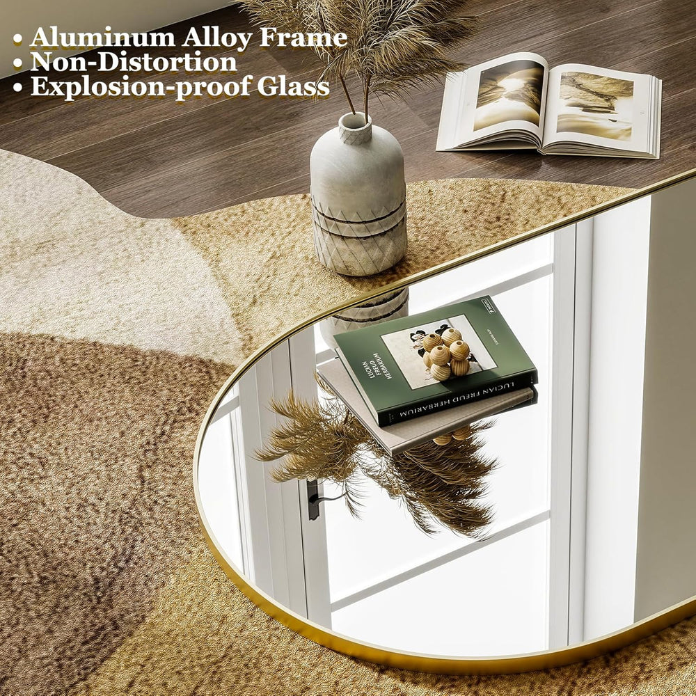 HARRITPURE 64"x21" Arched Full Length Mirror Free Standing Leaning ...