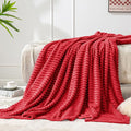 BEDELITE Fleece Blanket Twin Size – 3D Ribbed Jacquard Soft and Warm Decorative by BEDELITE