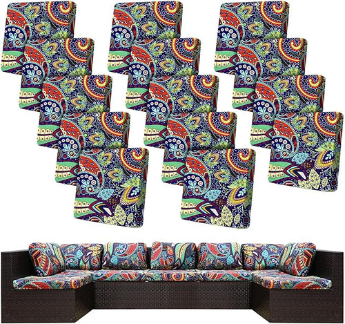 14 Pcs Stretch Patio Cushion Covers, Outdoor Couch Covers Replacement, Outdoor by BIETYONE