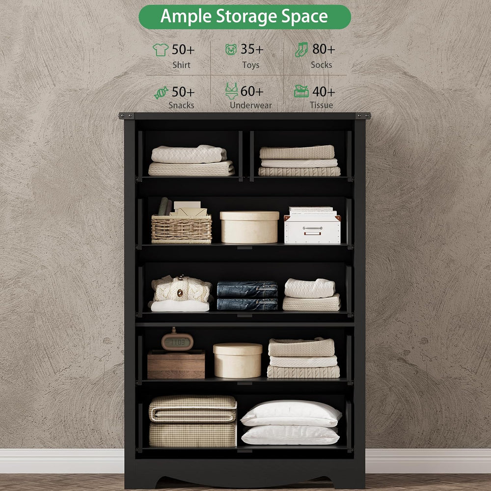 Dresser for Bedroom with 6 Drawers, 49" Tall Wood Chest of Drawers with ...