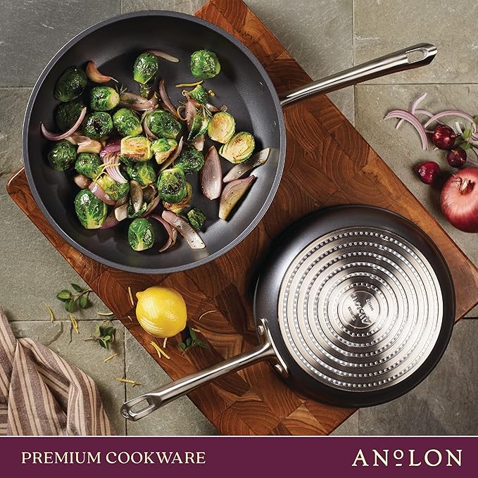 Anolon Accolade Forged Hard Anodized Nonstick Frying Pans/Skillet Set, 8 Inch - Image 9