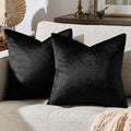 GIGIZAZA Black Velvet Pillow Covers 20x20, Decorative Square Throw Pillows by GIGIZAZAFocusingonhomedecoration