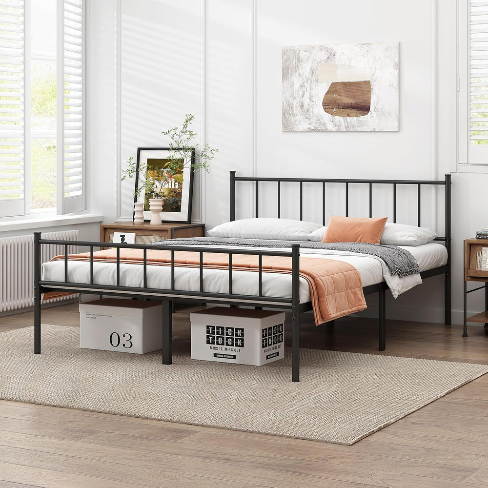 DIIYIV Full Metal Bed Frame,Steel Slat Support,Noise Free,Easy Assembly