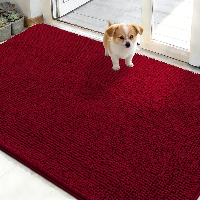 OLANLY Dog Door Mat for Muddy Paws 50x30, Absorbs Moisture and Dirt, Absorbent by OLANLY