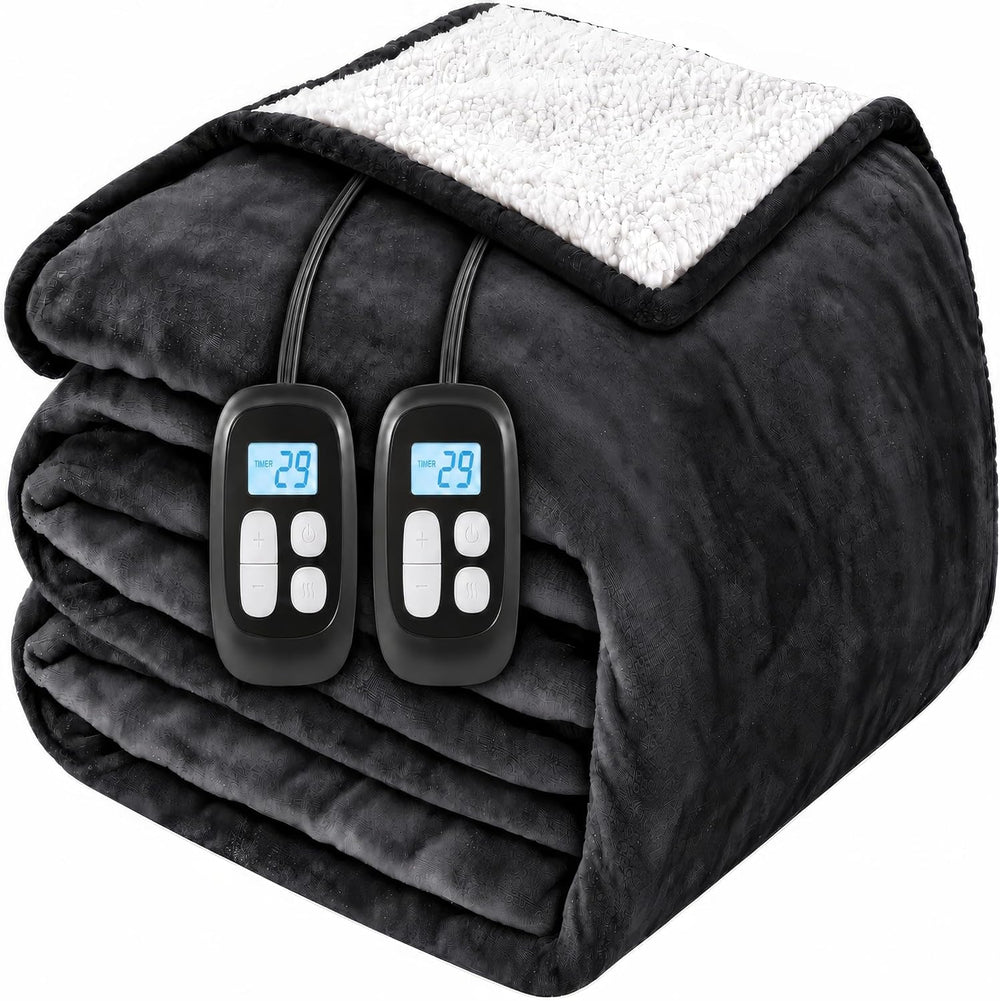 Soypipo Electric Heated Blanket King 90"x100" - Dark Gray, ETL Cert...