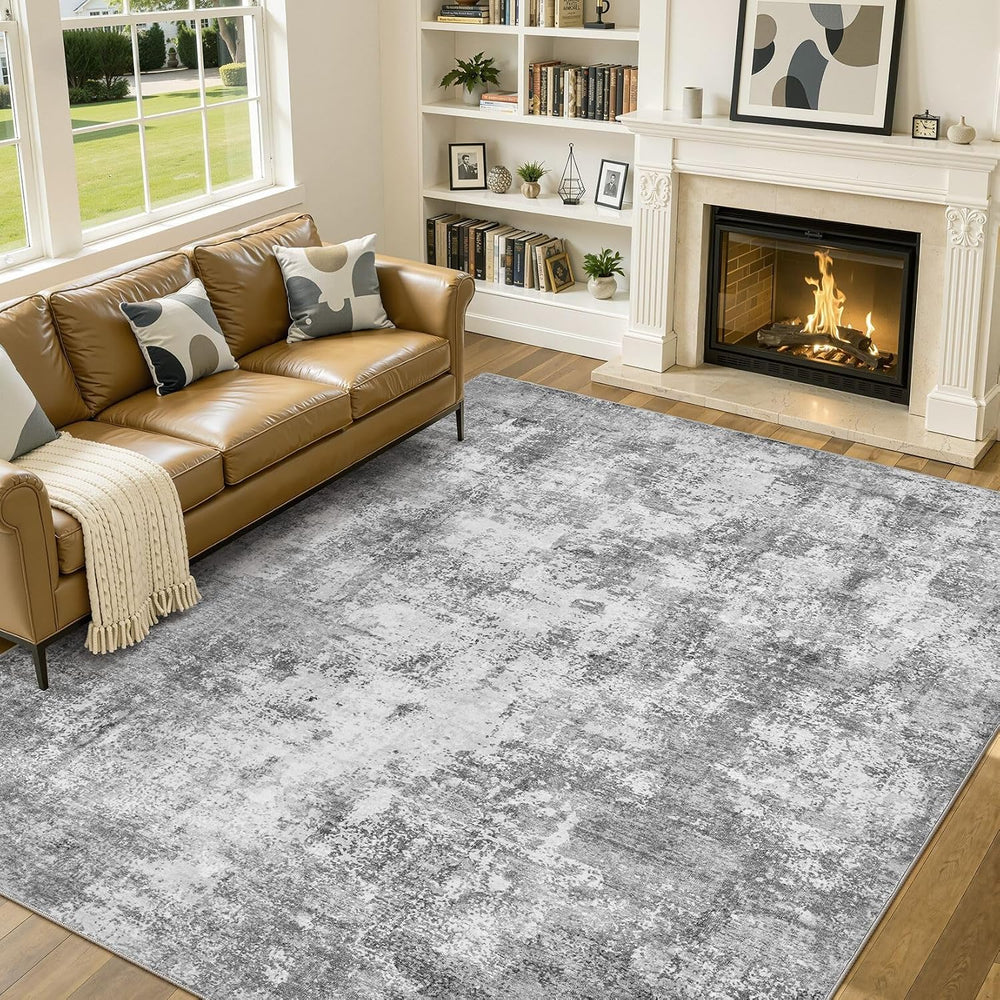 10x14 Area Rugs for Living Room, Washable 10x14 Rug Large Low Pile