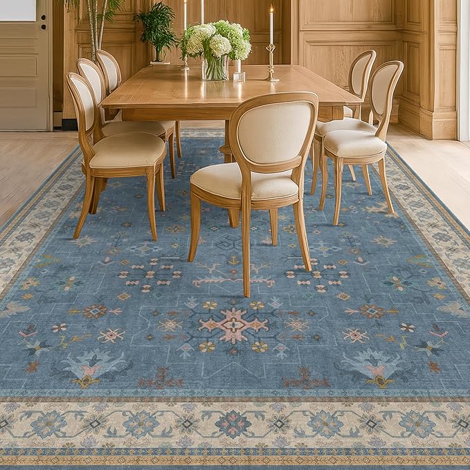Hazo Haus Blue Big Rugs for Living Room - Image 3