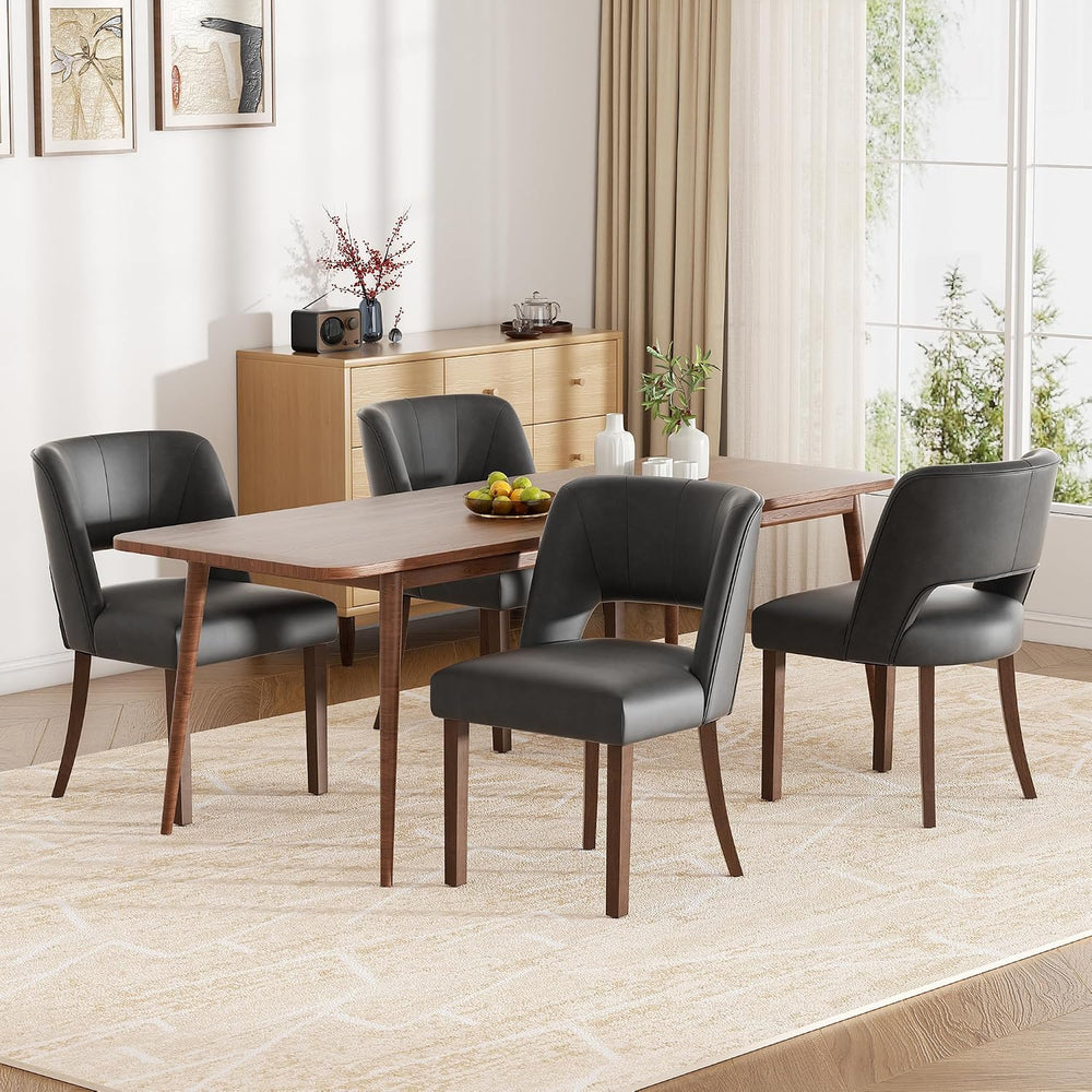 Dining Chairs Set of 8,Modern Dining Room Chairs with Thick Cushions,Faux Lea...