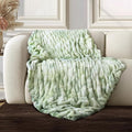 Ultra Soft Cozy Faux Fur Throw Blanket, Fuzzy Plush Thick Bubble Blanket by blunique