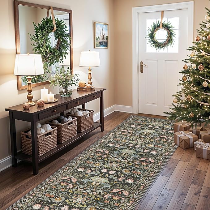 Wide Hallway Washable Runner Rug: 3x10 Water-Resistant Entryway Area Rug - Image 2