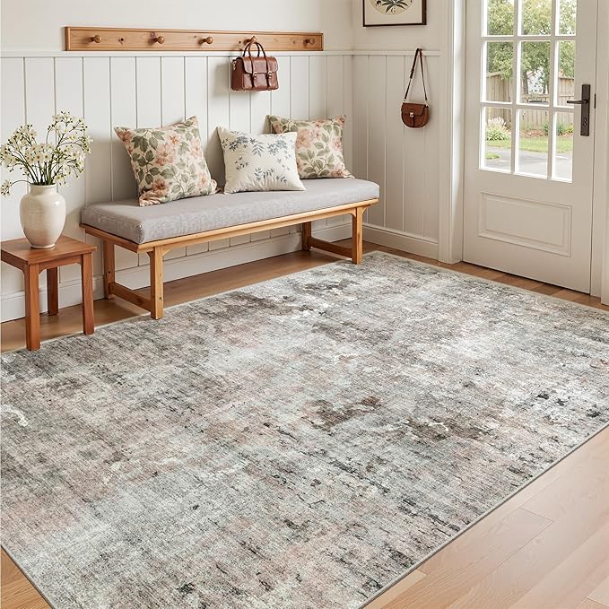Area Rugs 4x6 for Living Room, Vintage Washable Rugs for Dining Room, Non-Slip - Image 2
