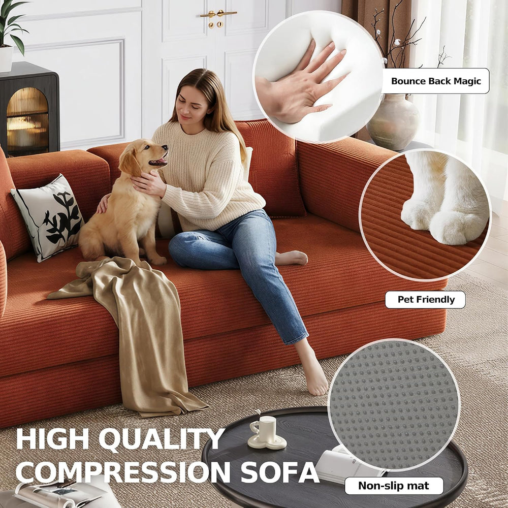 78.8'' Boneless Sleeper Sofa Bed,Convertible Futon Couch with Storage...
