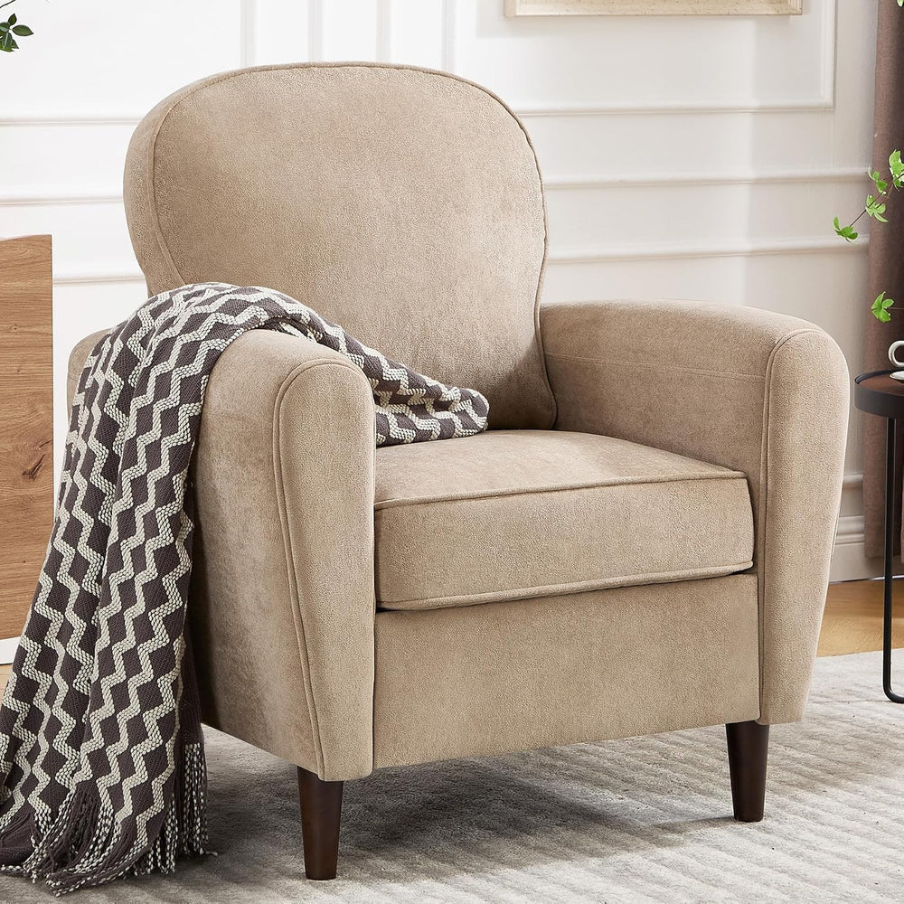 Accent Chair, Mid Century Modern Arm Chair with Thick Cushion and Back, Uphol...