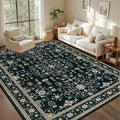 6x9 Area Rugs Living Room Rug: Washable Vintage Boho Medallion Rug No Slip by EXPEDIX