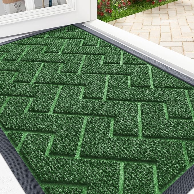 OLANLY Front Door Mat Indoor Outdoor Entrance, Waterproof All-Season, by OLANLY