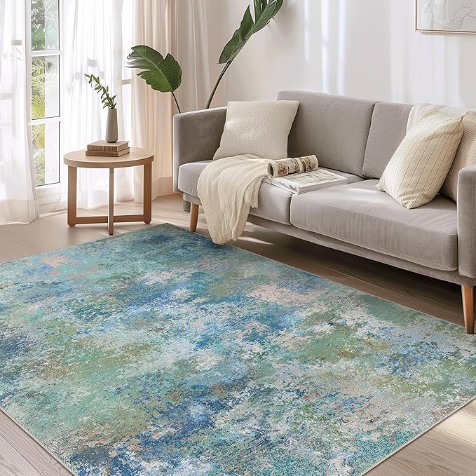 BEIMO Area Rugs 4x6 for Living Room Bedroom, Modern Abstract Machine Washable - Image 3