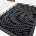 OLANLY Front Door Mat Outside Entrance 35x23, Heavy Duty Sturdy Natural Rubber by OLANLY