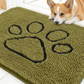 OLANLY Dog Door Mat for Muddy Paws 30x20, Paw Print Design, Absorbs Moisture by OLANLY