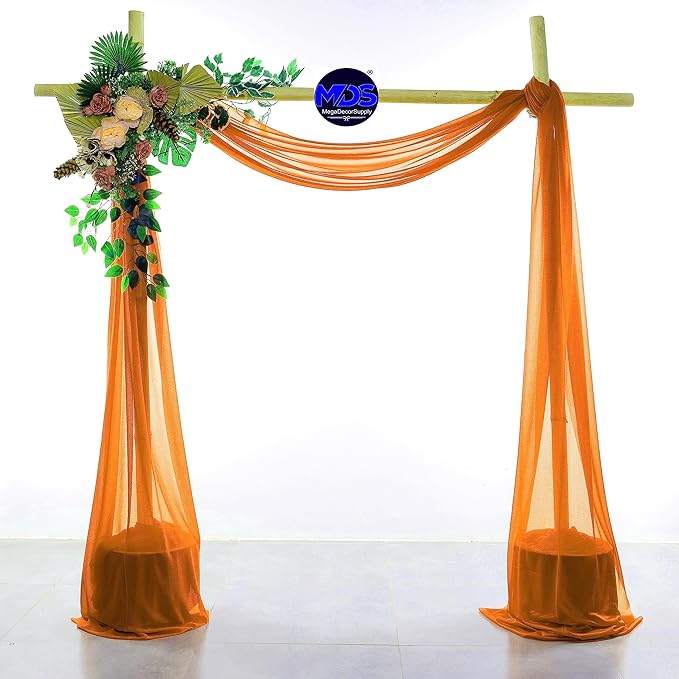 MDS Halloween Chiffon Draping Fabric - 2 Panel, 30" Wide x 30ft Long - S...