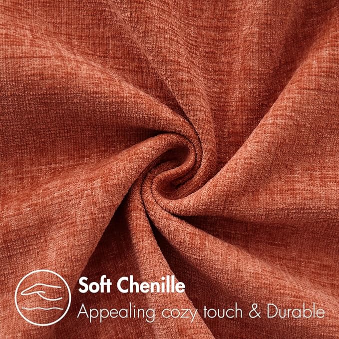 MIULEE Pack of 2 Couch Throw Pillow Covers 20x20 Inch Soft Burnt Orange - Image 2