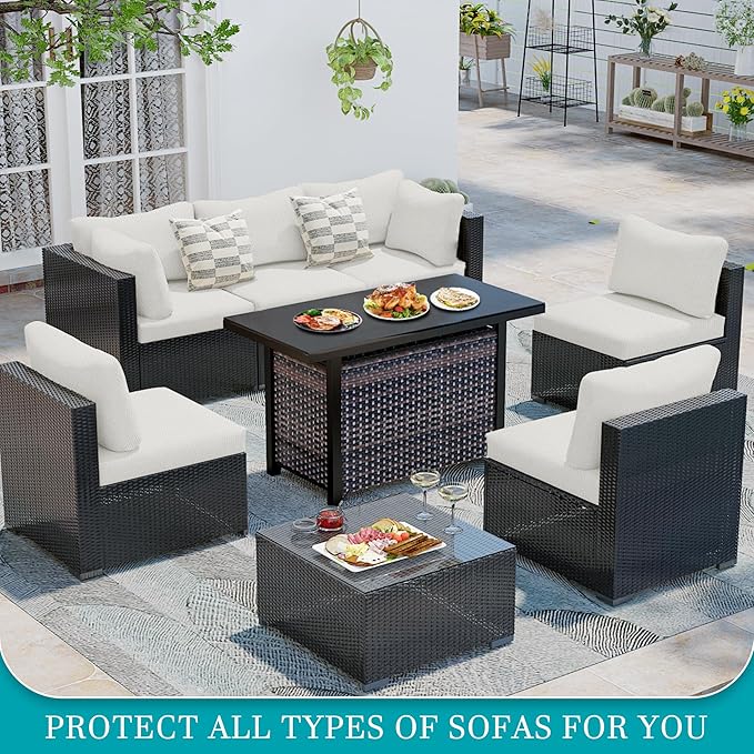 14Pcs Stretch Patio Cushion Covers, Outdoor Couch Covers Replacement, Outdoor - Image 4