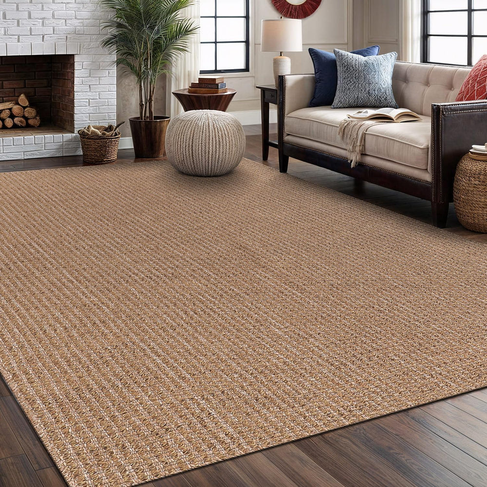 Easy Jute Rug 4x6 Indoor Outdoor Natural Rugs Solid Fiber Rug Woven Area Rug ...