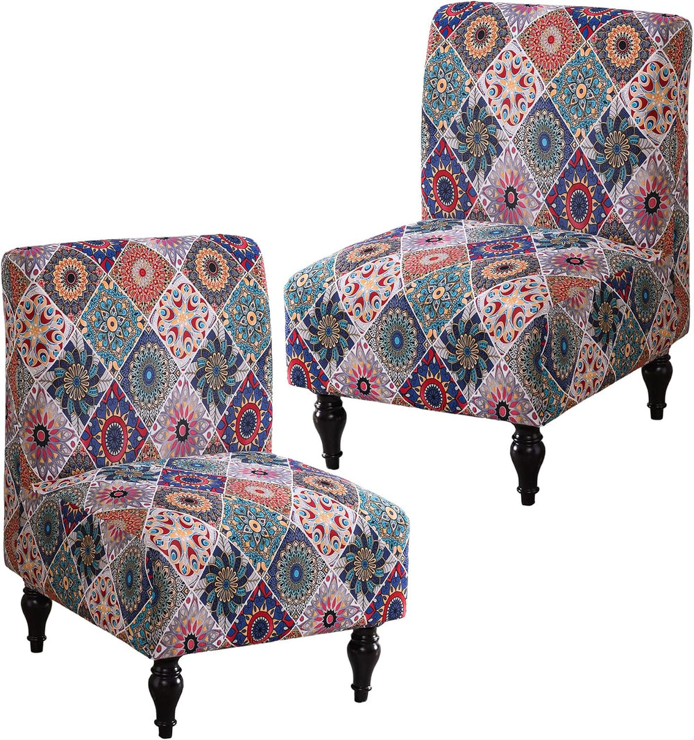 Armless Accent Chair Cover Slipcovers, 2 Pack