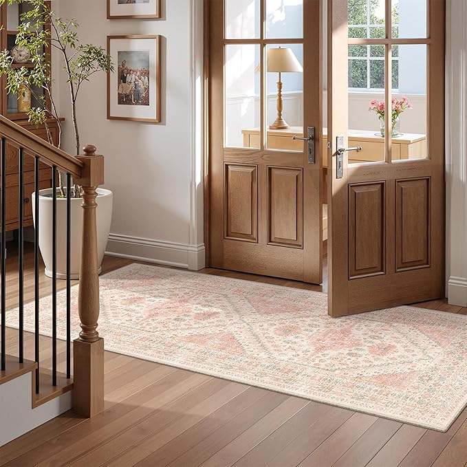 2x5 Rug Runner Washable for Entryway, Soft Bathroom Rugs by Restydon