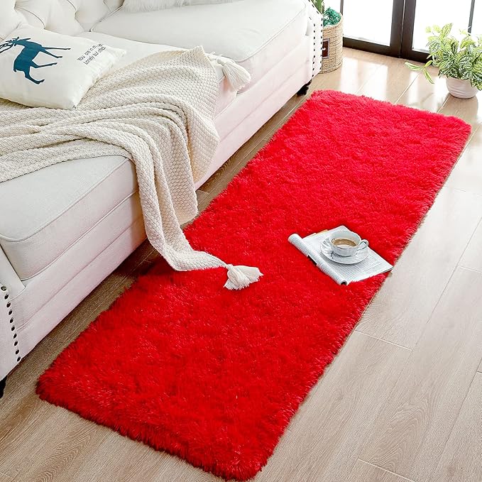 Chicrug Soft Runner Rugs for Bedroom Living Room Plush Fluffy Rug 2x6 Feet - Image 5