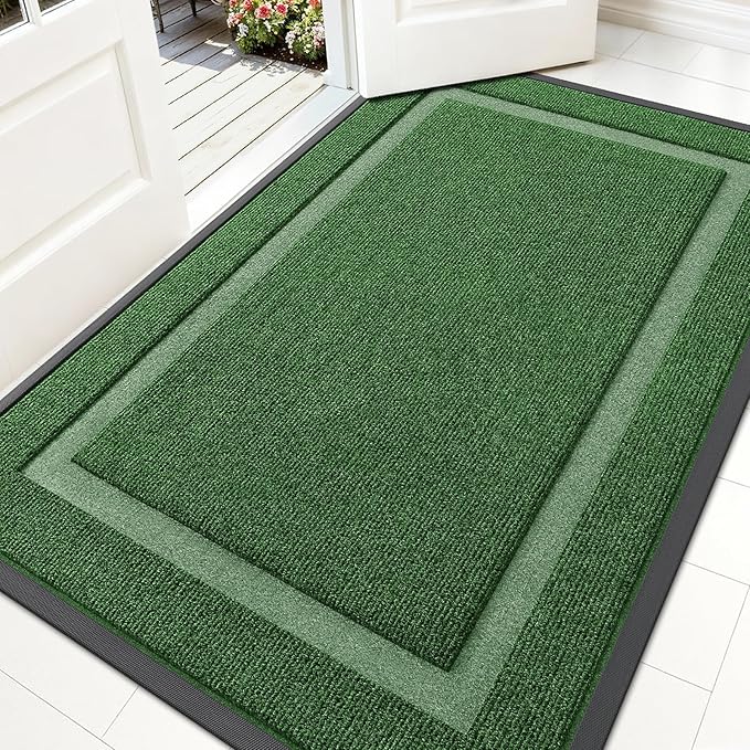 OLANLY Front Door Mat Indoor Outdoor Entrance, Waterproof All-Season, by OLANLY