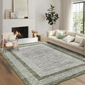 GarveeHome 8x10 Large Washable Area Rug Modern Bordered Rug Distressed by GarveeHome