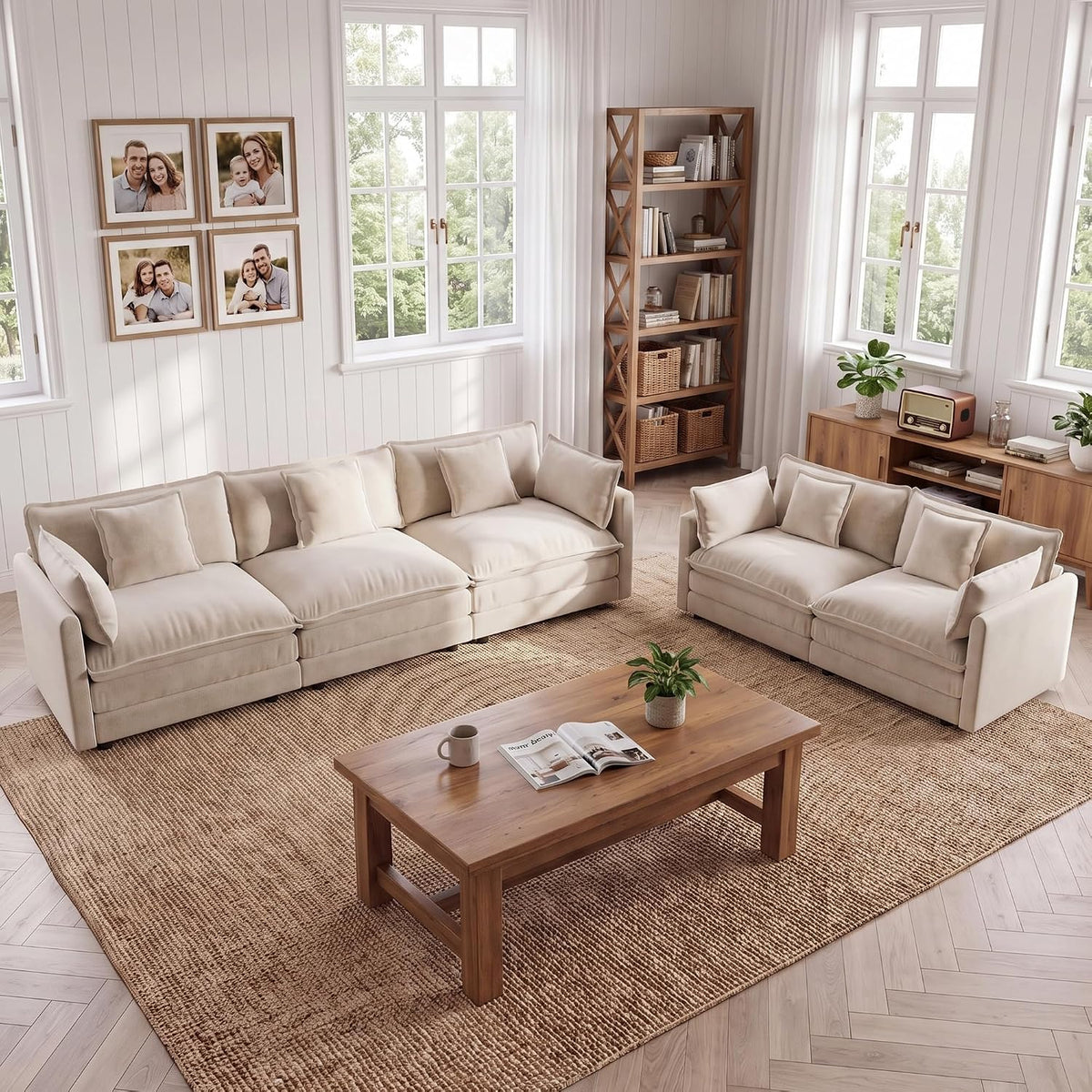 couch and loveseat set 2 piece cloud sofa, main product view