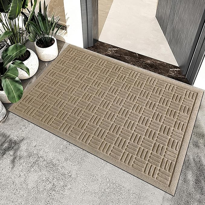 Mibao Front Door Mat Indoor Outdoor Entrance, Dirt Trapping Waterproof - Image 8