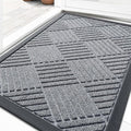 OLANLY Front Door Mat Outside Entrance 35x23, Heavy Duty Sturdy Natural Rubber by OLANLY