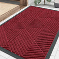 Smiry Front Door Mat Outside Entrance, Heavy Duty Sturdy Natural Rubber Doormat by Smiry