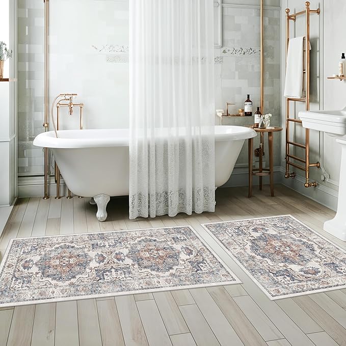 4 Pieces Kitchen Rug Set: Washable Water Resisitant Carpet - Image 5