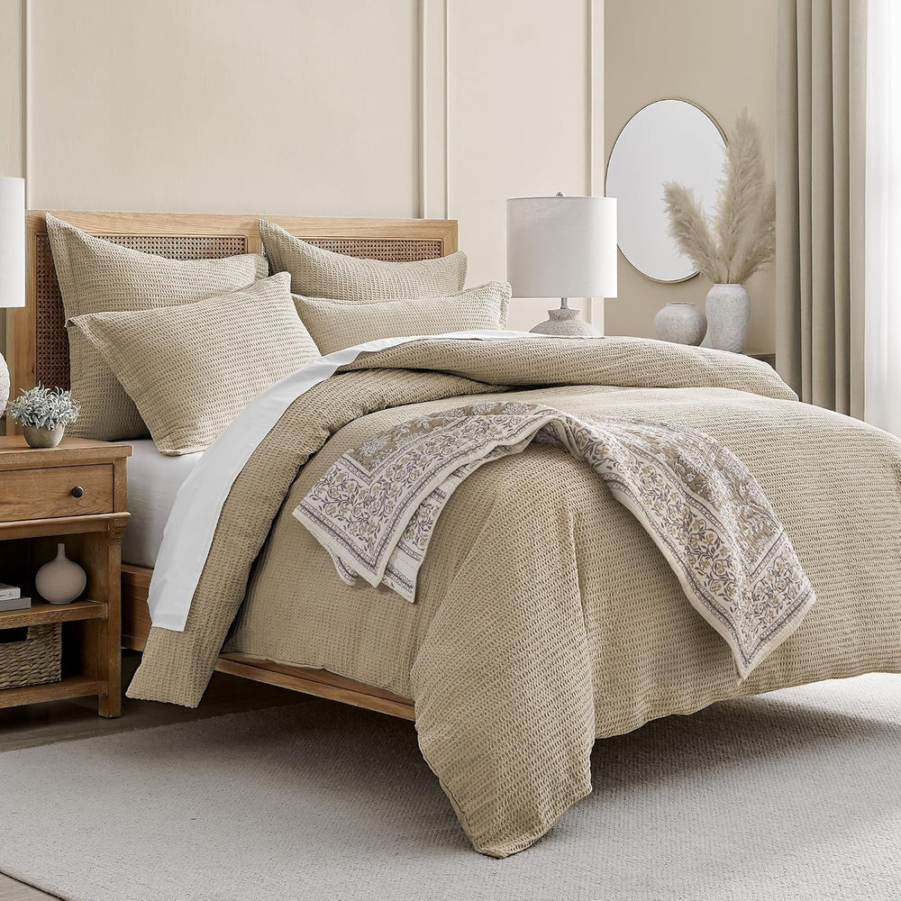 Levtex Home - Adare Taupe - Throw - Bordered Floral - Taupe, Grey and Cream -...