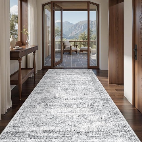 4x8 Rug for Bedroom, Wide Runner Rug for Hallway, Non Slip Washable Runner Rug by Restydon