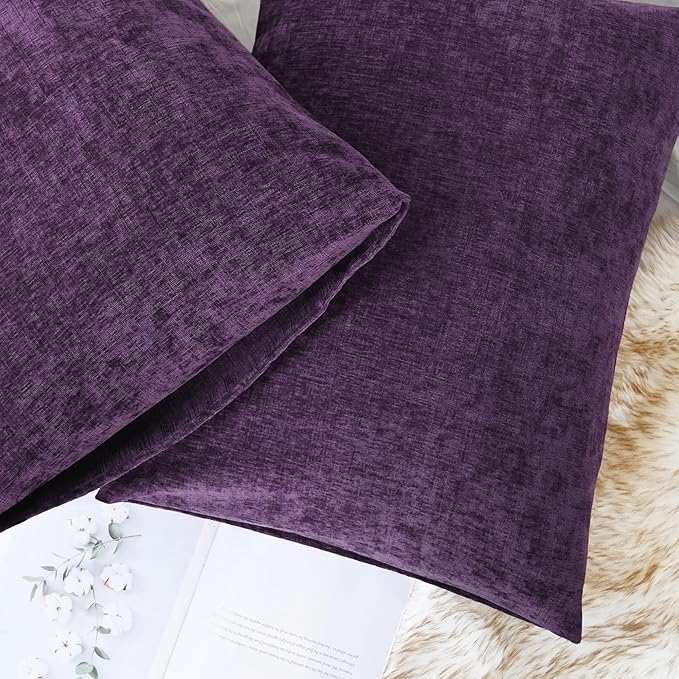 CaliTime Throw Pillow Covers Decorative 20 X 26 Inches Pack of 2 Cozy Chenille - Image 6