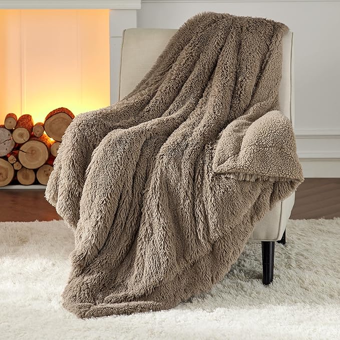 Bedsure GentleSoft Fluffy Light Chocolate Brown Throw Blanket, Soft Fuzzy - Image 7